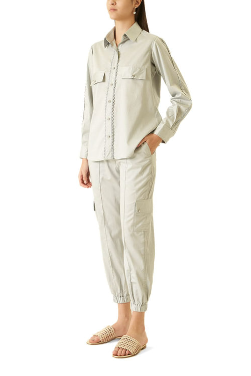 Grey Co-ord Set With Beads