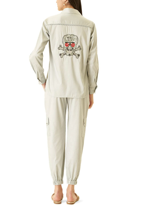 Grey Co-ord Set With Beads