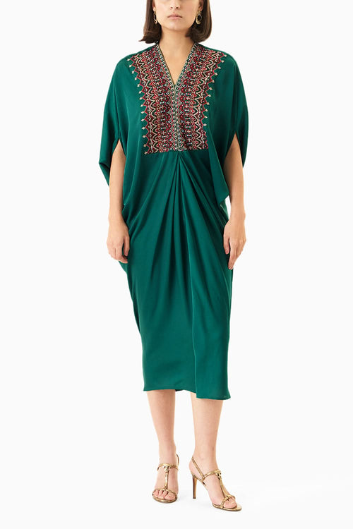 Embroidered Drape Kaftan
