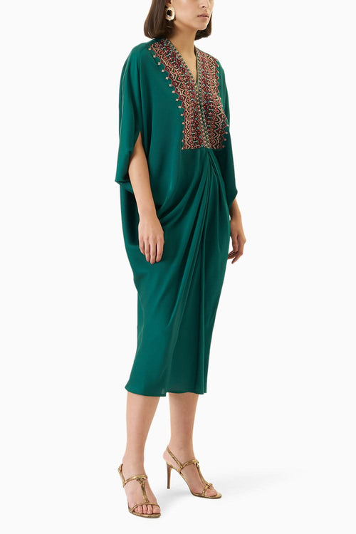 Embroidered Drape Kaftan