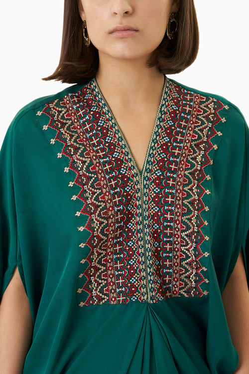 Embroidered Drape Kaftan