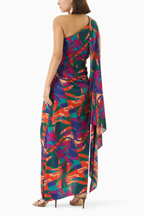 Abstract Printed Drape Set