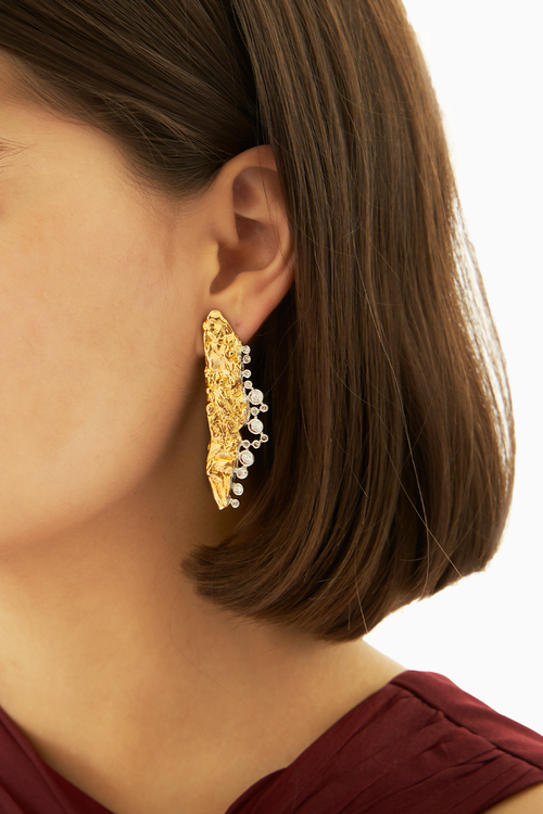 Jewelled Slab Earrings