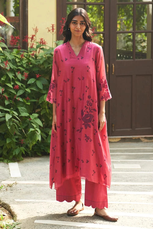 Rouge Applique Kurta Set