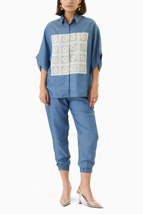 Light Blue Yo Yo Co-ord Set