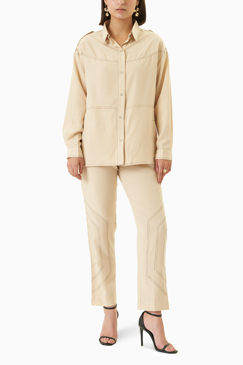 Beige Tensil Co-ord Set