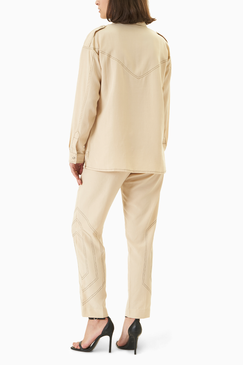 Beige Tensil Co-ord Set