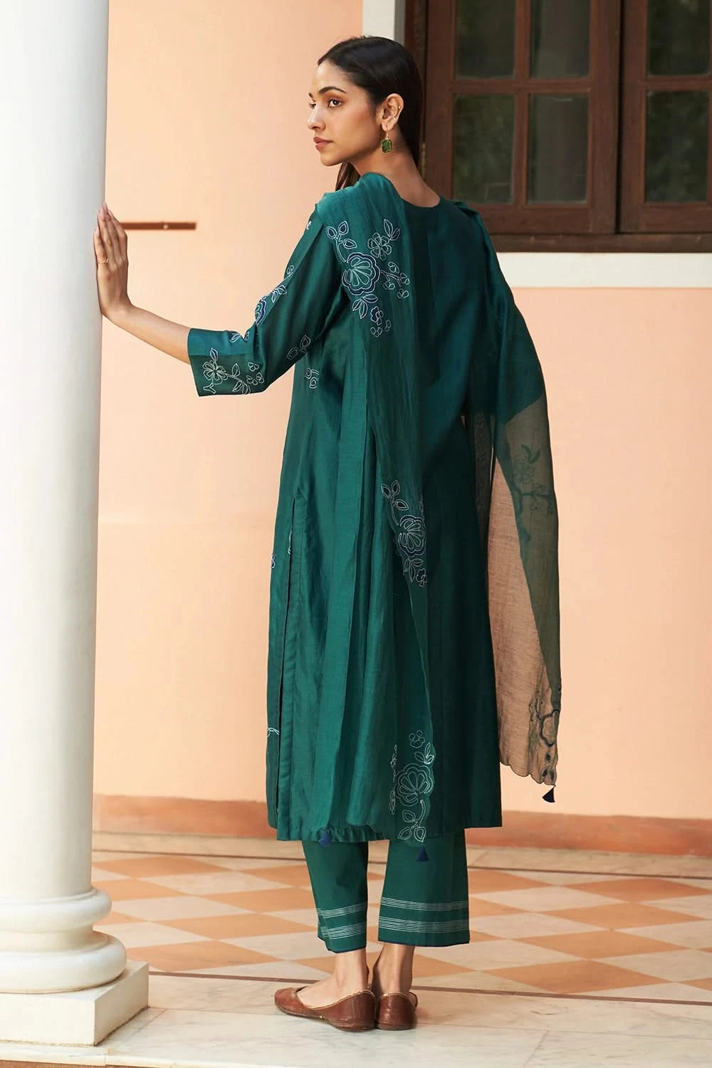 Emerald Floral Kurta Set