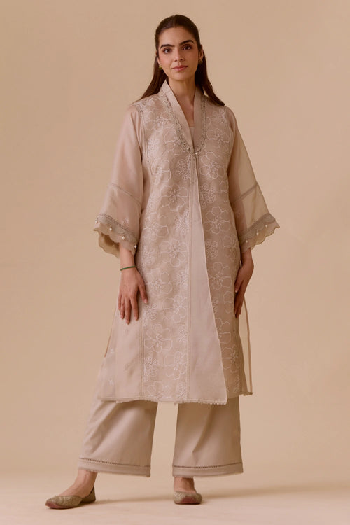 Ambreen Beige Kurta Set