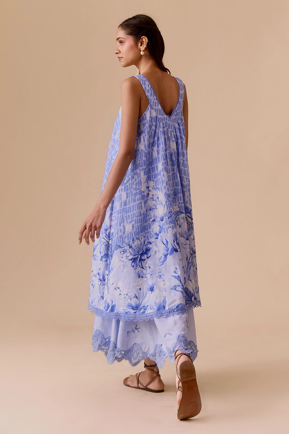 Irene Blue Print Dress