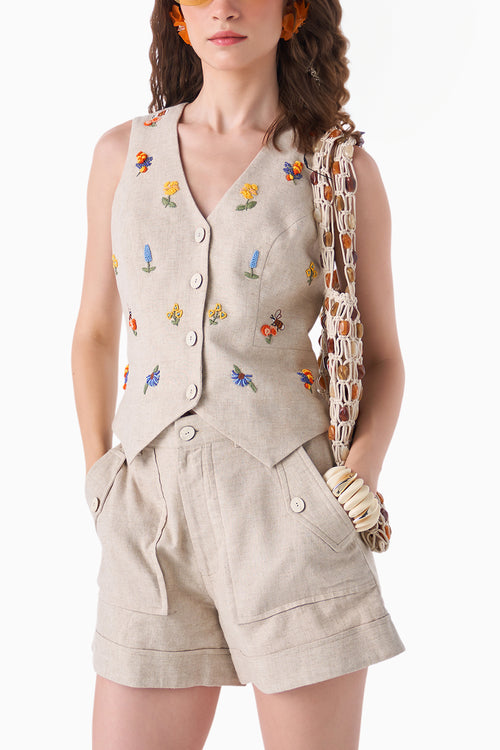 Neutral Rosemary Waist Coat