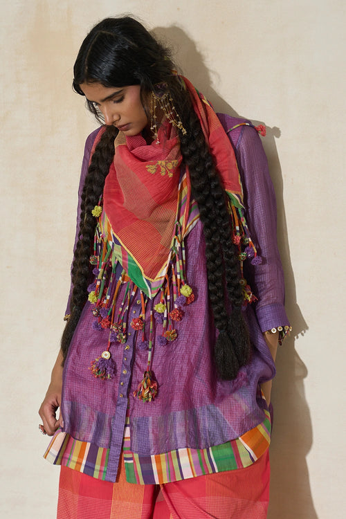 Ametthyst Purple Sam Tunic With Rio Pants And Alex Scarf