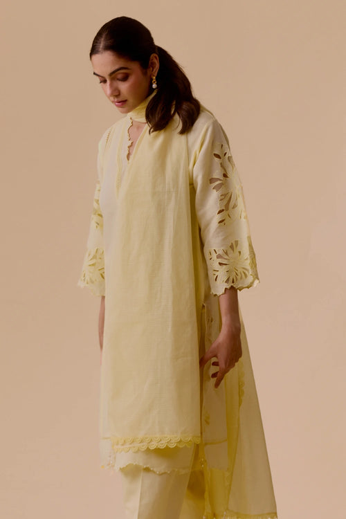 Sahiba Yellow Kurta Set With Dupatta