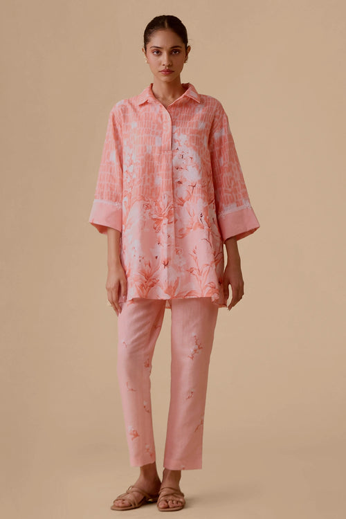 Neela Pink Print Coord