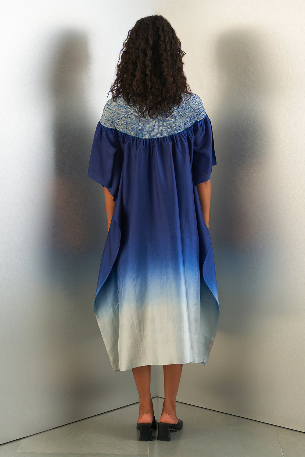 Navy Grey Sector Kaftan
