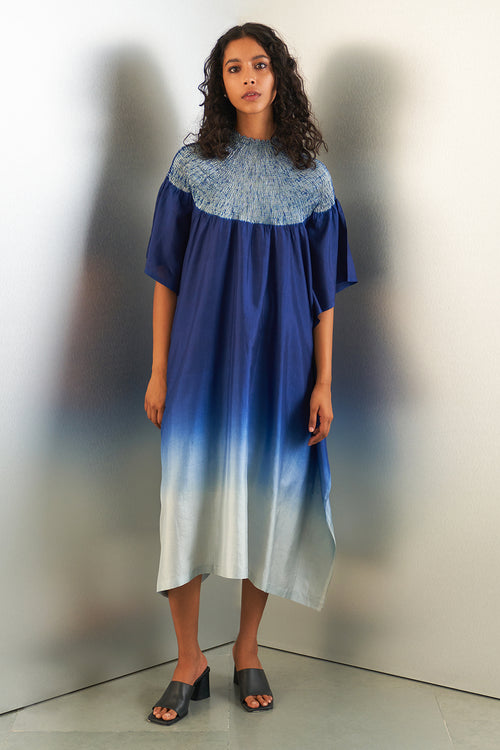 Navy Grey Sector Kaftan