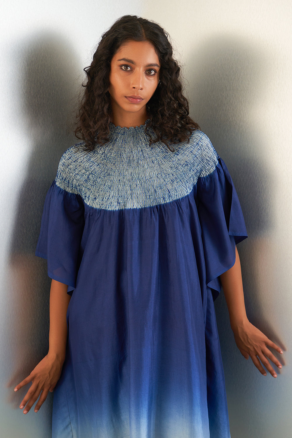 Navy Grey Sector Kaftan