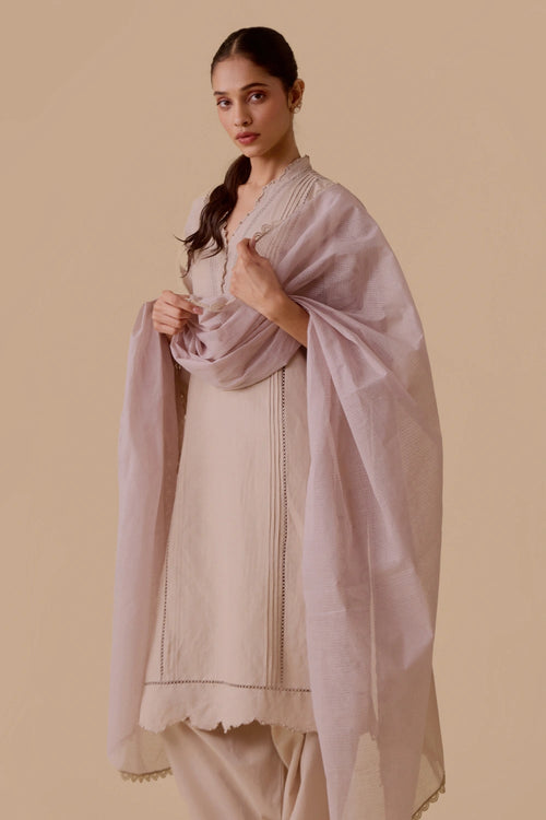 Sahiba Sand Kurta Set With Dupatta