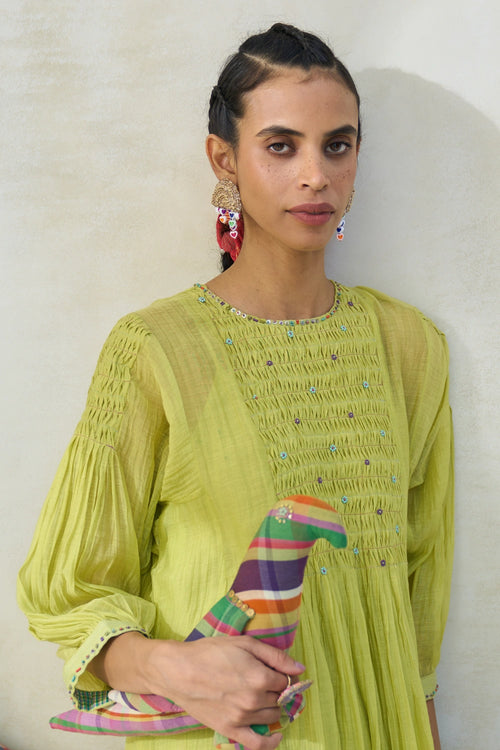 Lime Green Ollie Kurta