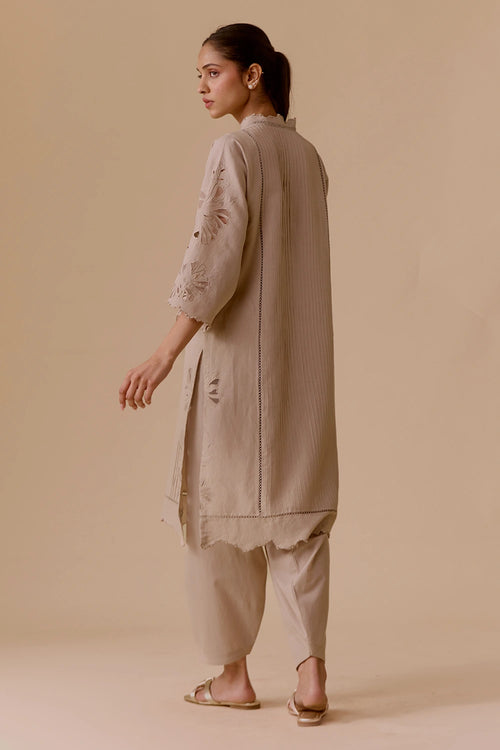 Sahiba Sand Kurta Set With Dupatta