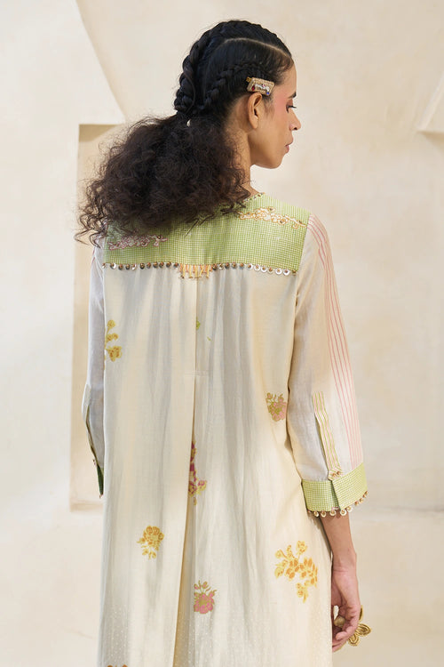 Oyster White Jinger Kurta
