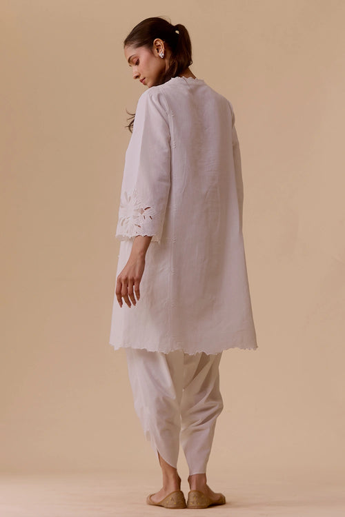 Resham Ivory Kurta Set