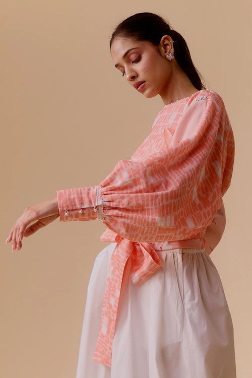 Maria Pink Print Top