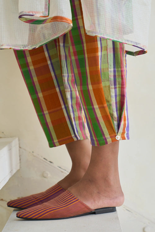 Oyster White Minty Kurta With Coco Pants