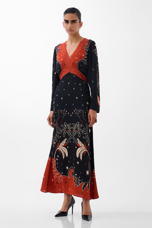 Nocturnal Jungle Archives Aura Maxi Dress