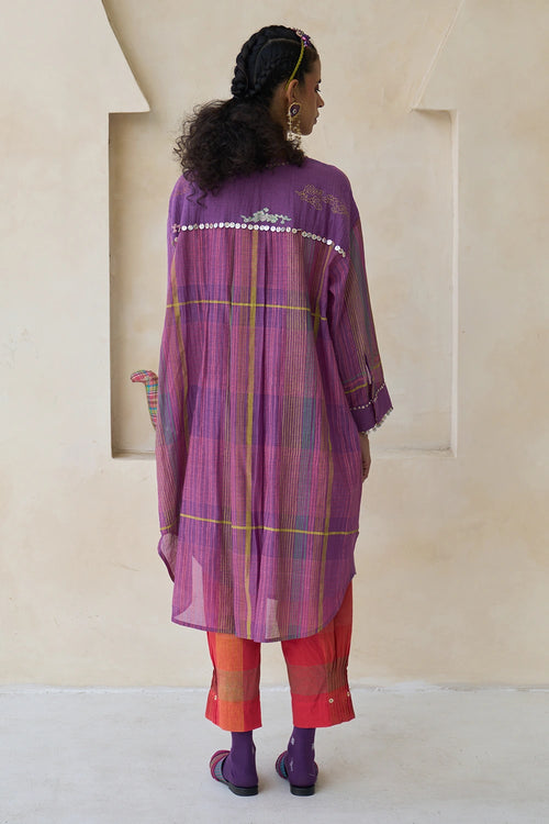 Ametthyst Purple Nick Shirt With Rio Pants And Alex Scarf