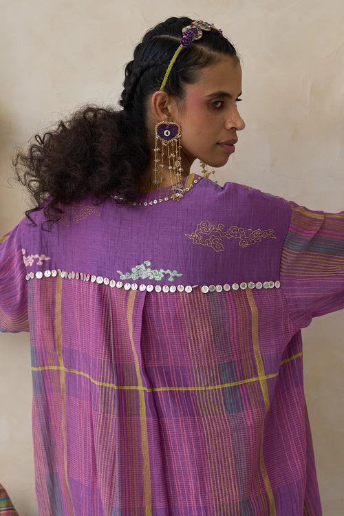 Ametthyst Purple Nick Shirt With Rio Pants And Alex Scarf