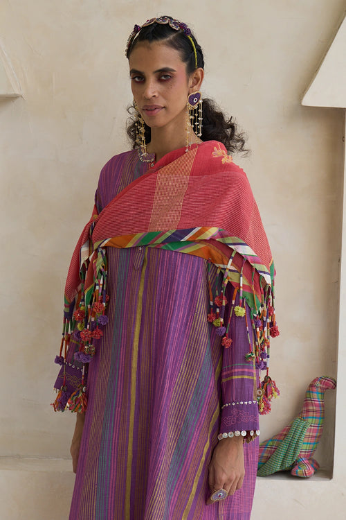 Ametthyst Purple Nick Shirt With Rio Pants And Alex Scarf