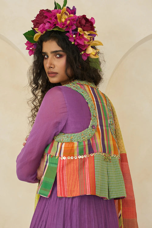 Multicolor Sage Gilet