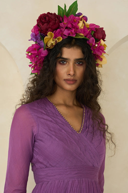 Ametthyst Purple Emily Kurta With Ella Churidar And Faith Dupatta