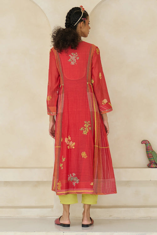 Tropical Coral Kiara Kurta