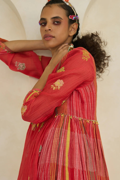Tropical Coral Kiara Kurta