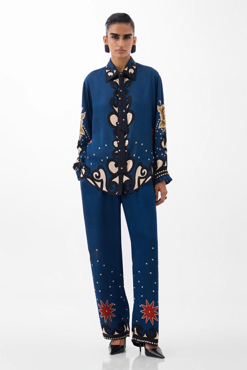Old Rose Archives Iris Shirt With Thai Pants