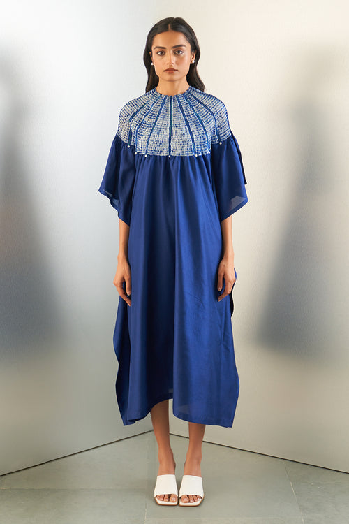 Navy Sector Swirl Kaftan