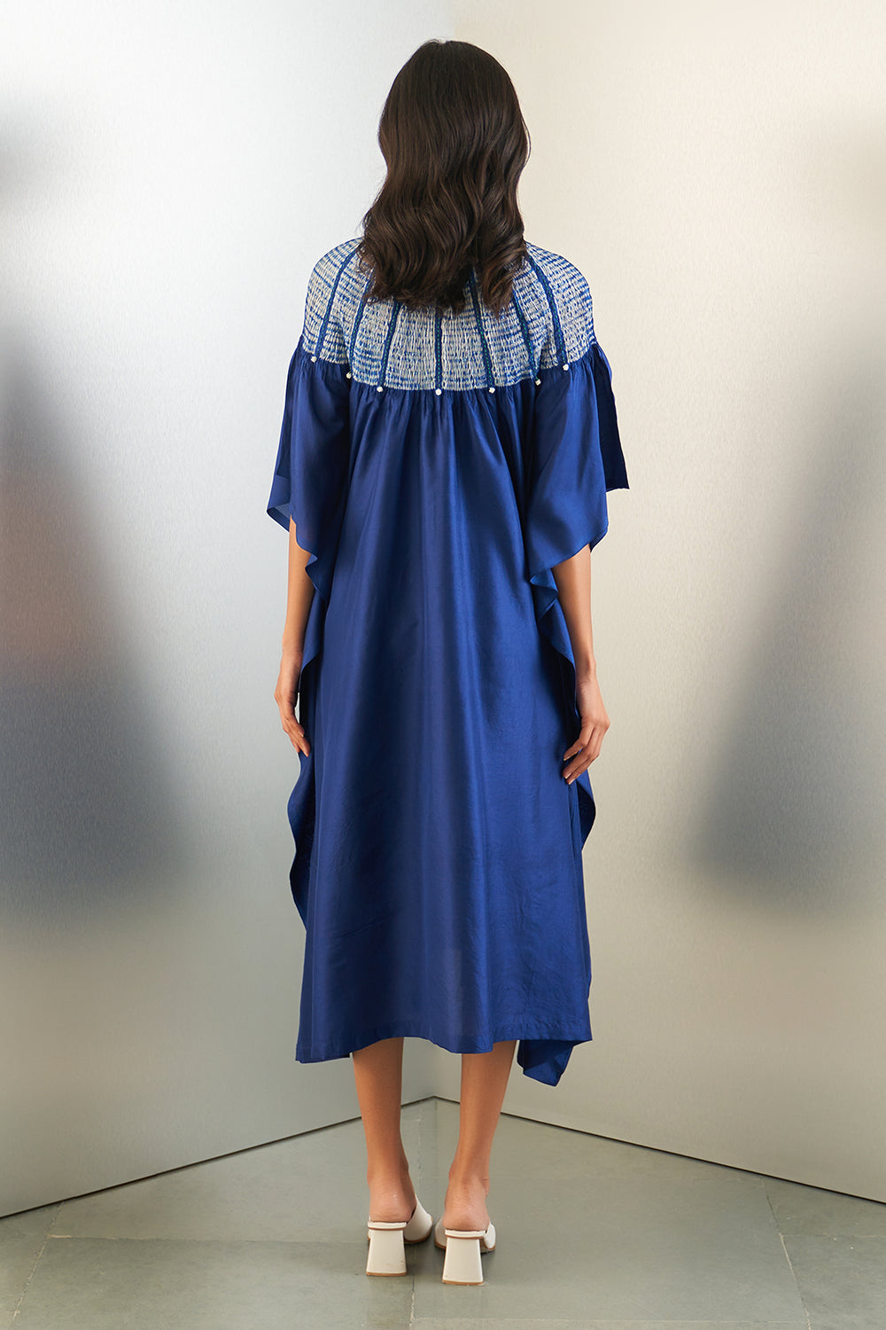 Navy Sector Swirl Kaftan