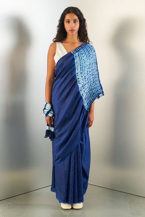 Navy Flow Saree