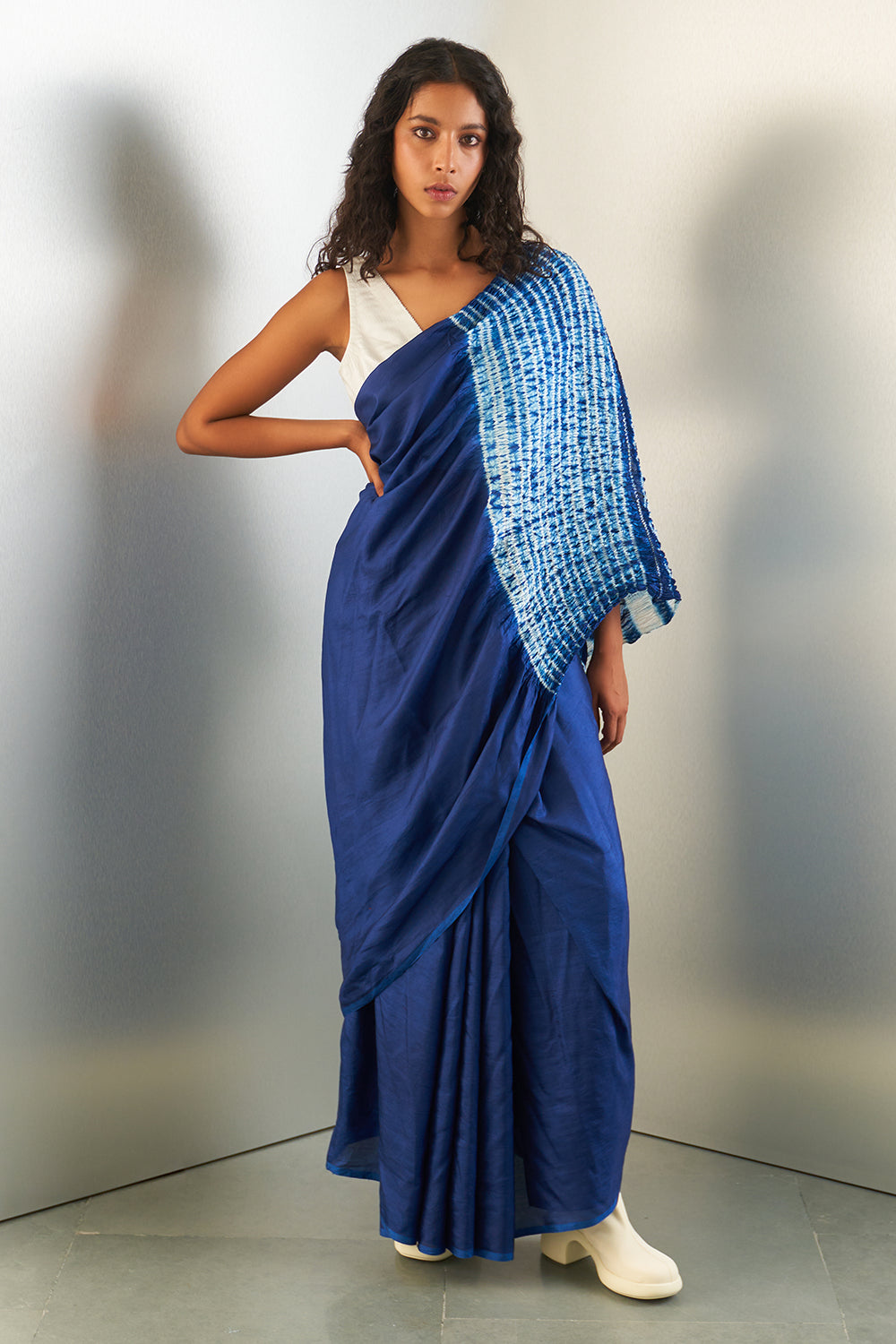 Navy Flow Saree