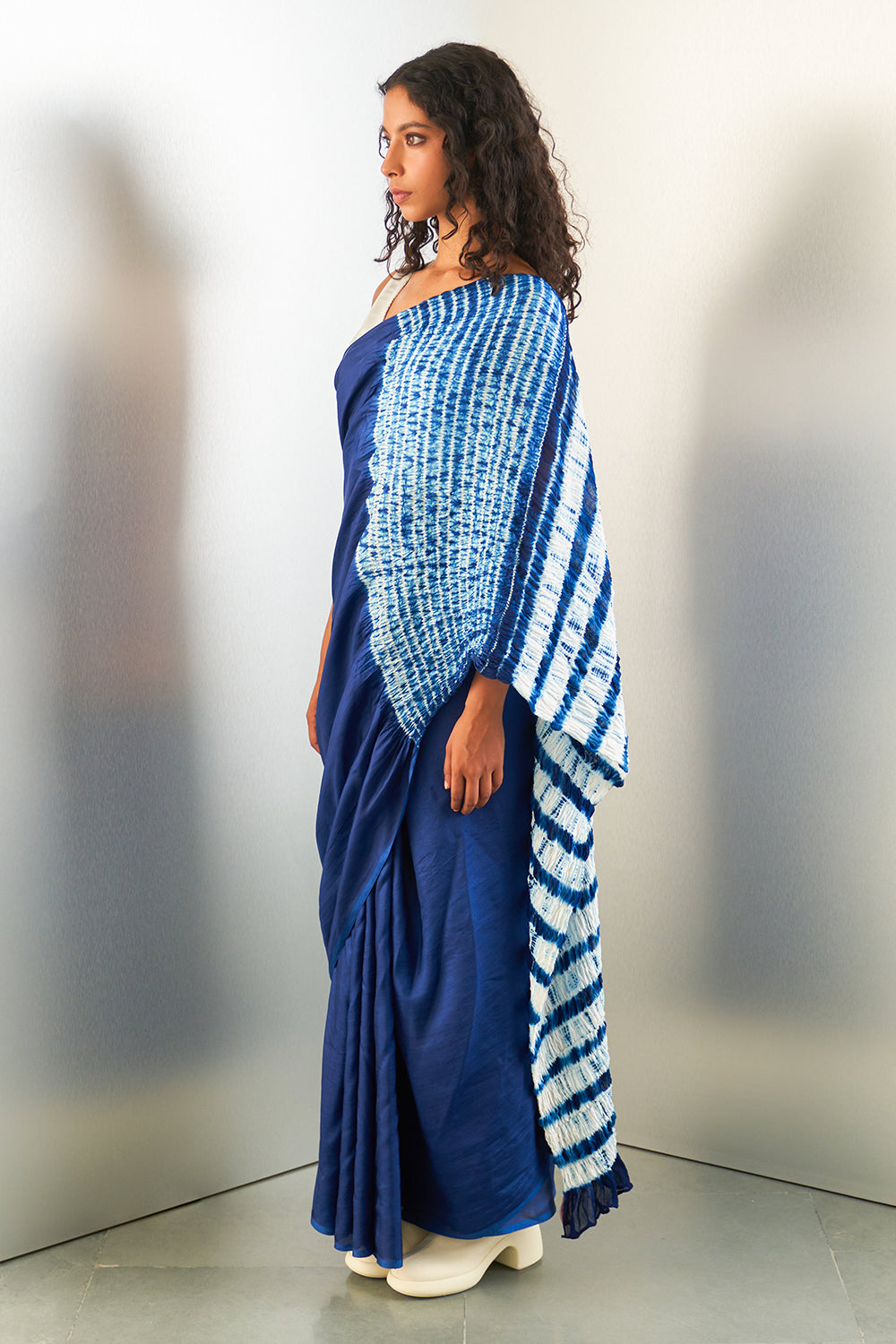Navy Flow Saree