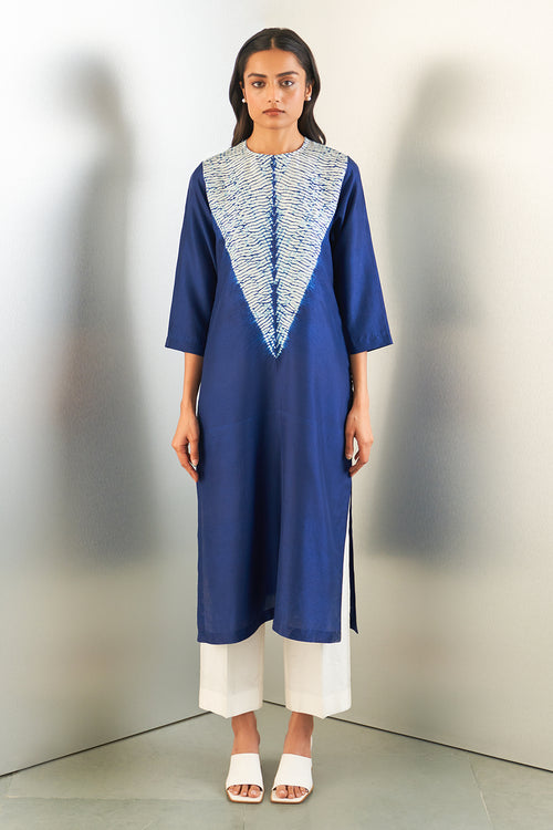 Navy Icicle Kurta