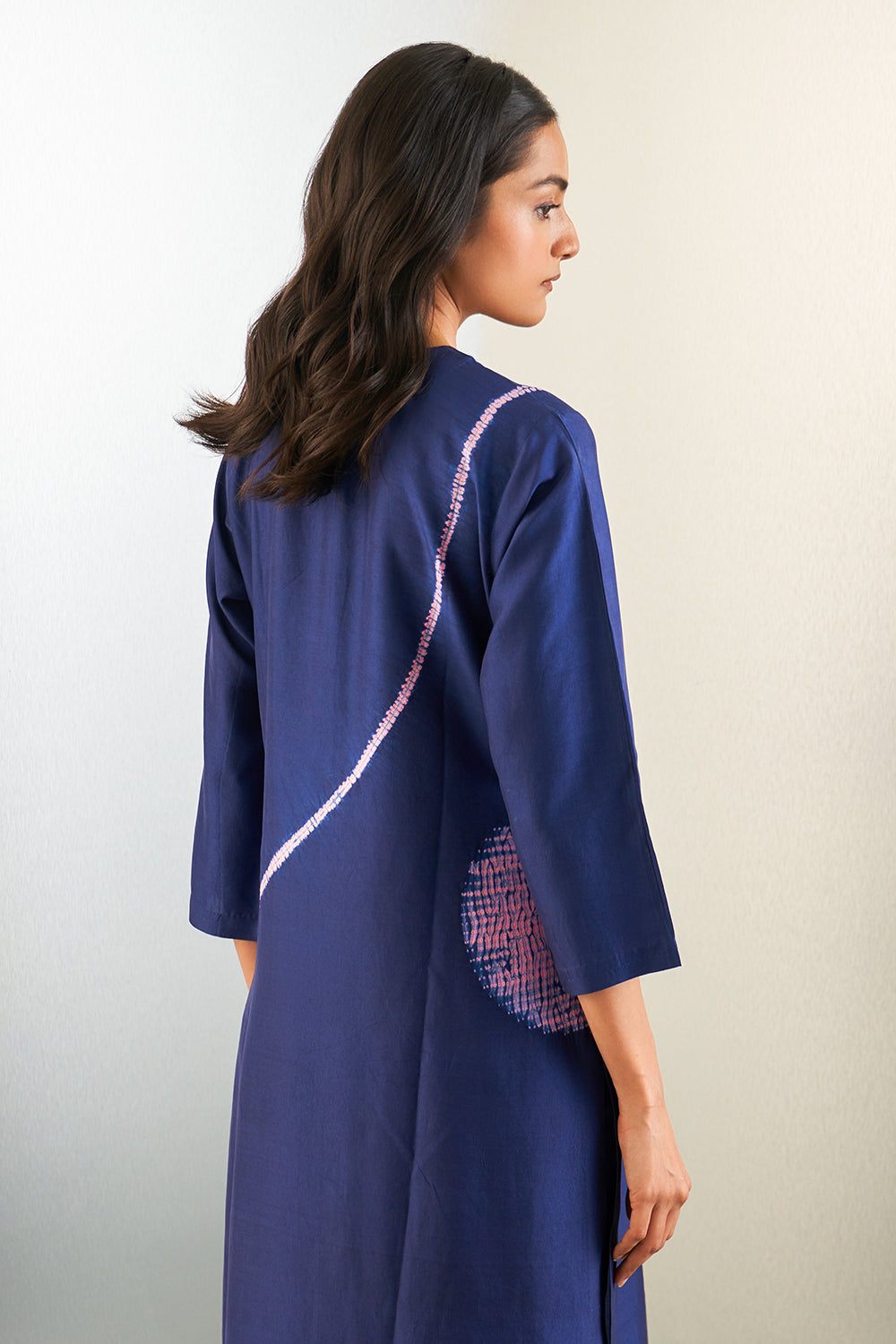 Pink Navy Classic Welders Kurta