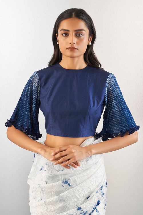 Navy Swirl Blouse