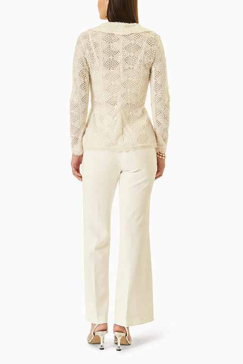 White Crystal Jacket with Corset and Pants