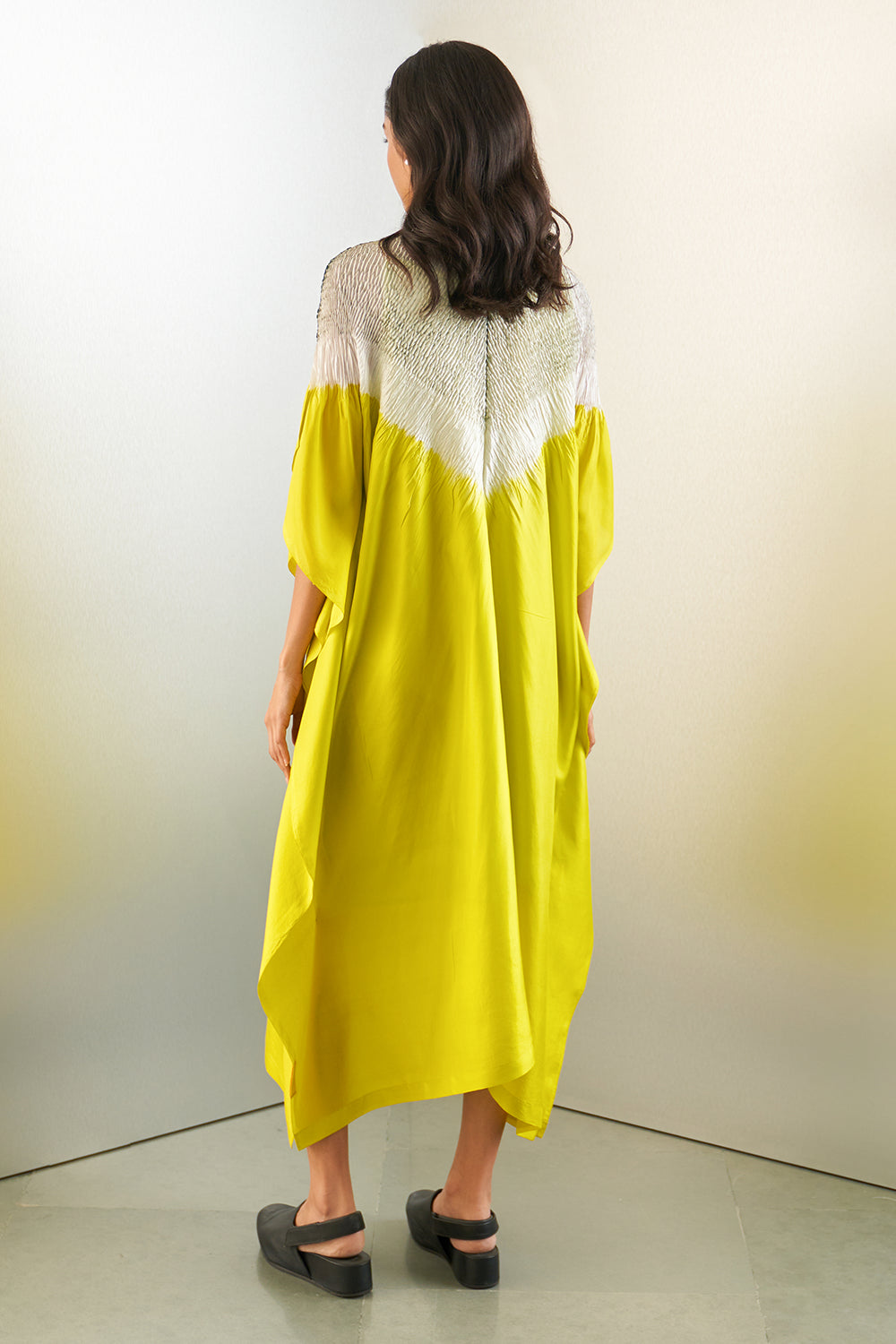 Lime Grey Triangle Kaftan