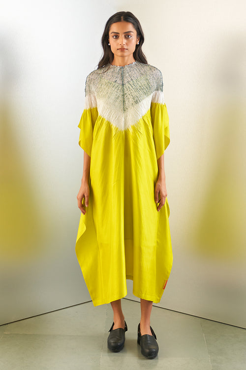 Lime Grey Triangle Kaftan