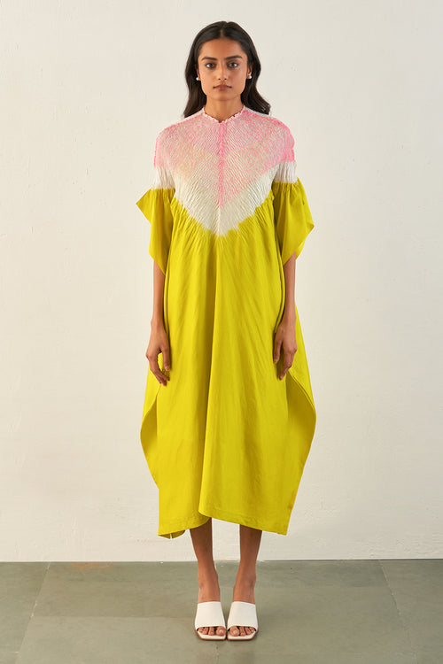 Lime Pink Triangle Kaftan