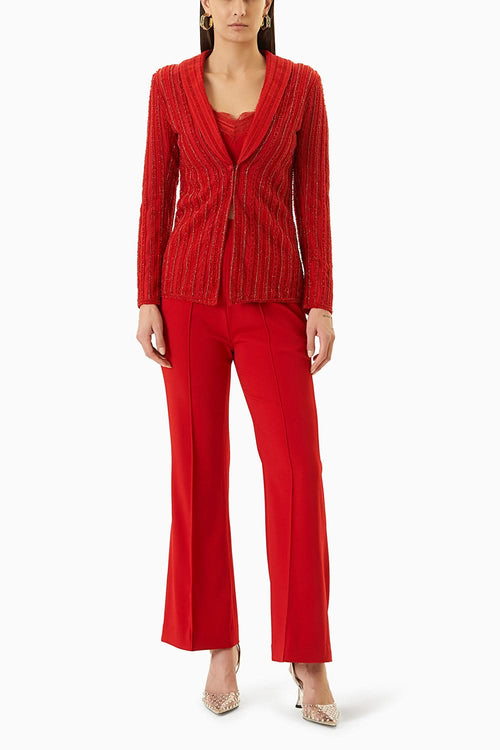 Red Jacket With Cami and Pants